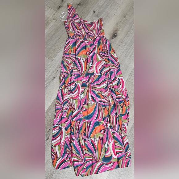 Abel the Label Anthropologie Kelissa One Shoulder Maxi Dress Size M - Picture 4 of 5